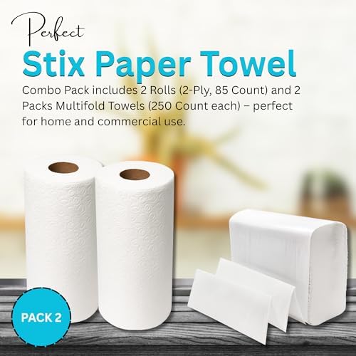 Perfect Stix Paper Towel Combo Pack 250 Count 85 Count