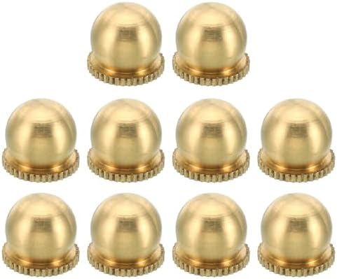 PATIKIL Brass Cap Nuts 10 Pack Lamp Finial Decoration