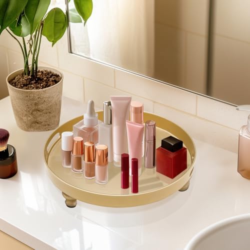 MAONAME Gold Display Riser Decorative Tray 2 in 1