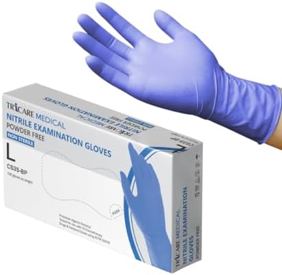 TRICARE MEDICAL Nitrile Exam Gloves 43 Mil Deep Blue