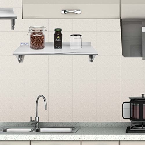 Hally Stainless Steel Shelf 14x36 Inches 300 lb Wall Mount