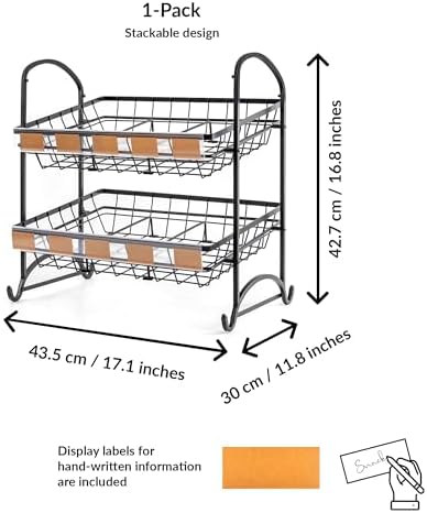 Candy Display Rack Stackable Snack Organizer Countertop Organizer 1-Pack