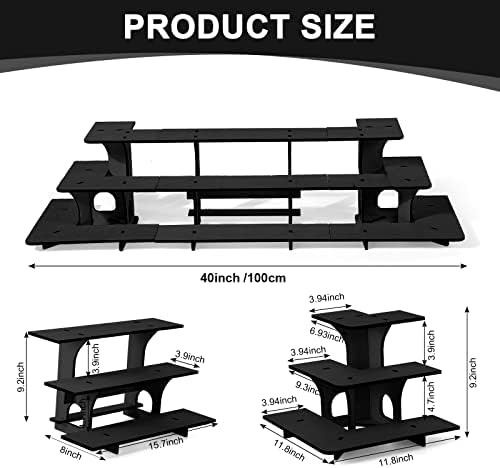 3 Pcs 3 Tiers Wooden Corner Display Stand