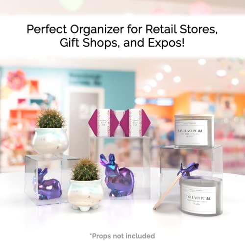 3 Piece Clear Display Riser Boxes for Retail Use