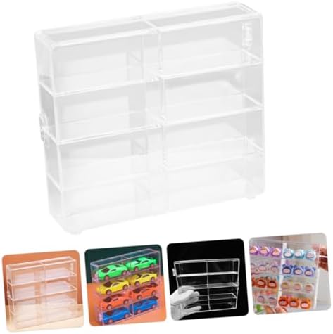 Modern Acrylic Model Car Display Stand with 8 Compartments