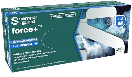 Sempermed SemperForce Black Nitrile Exam Gloves Large Pack