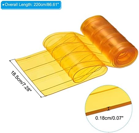 PATIKIL Yellow PVC Door Curtain Strip 72ft x 73in