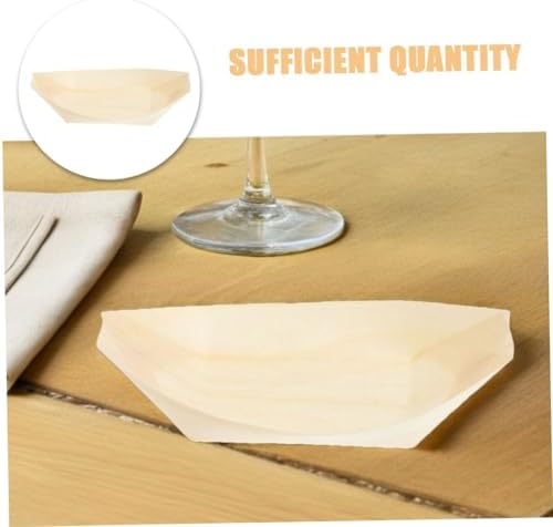 150pcs Disposable Wooden Sushi Boat Serving Tray