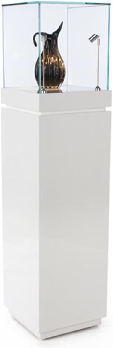 Displays2go Pedestal Showcase with LED Lighting