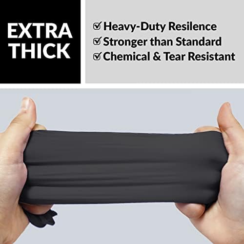 Klex Nitrile Exam Gloves - 1000 Count Black Medical Grade Powder Free Latex Free