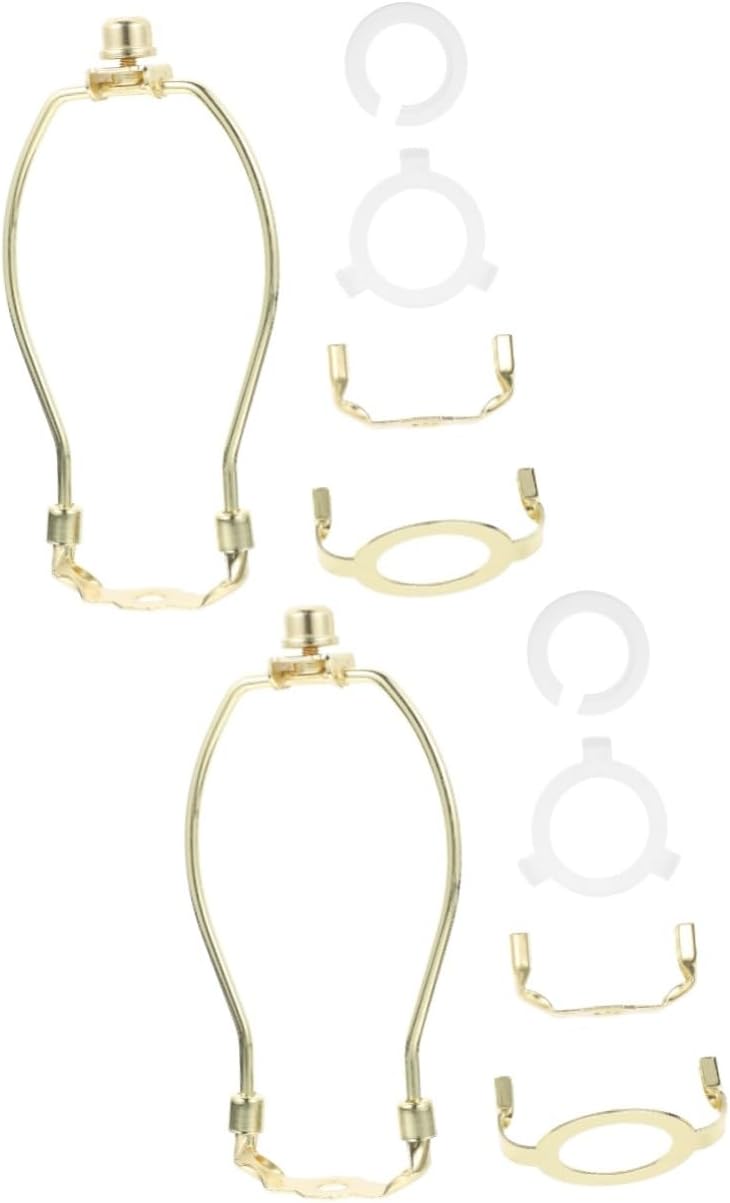 Jojofuny 2sets Heavy Duty Lamp Harp Adapter for Standard Bases and Sturdy Construction