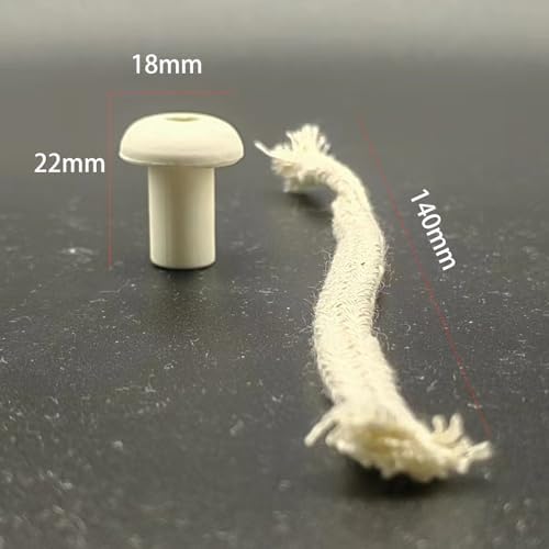 10 Cotton Wicks with Ceramic Holder for Alcohol Lamp Lab Use