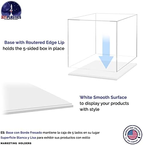 12 Inch Clear Acrylic Display Box with White Base