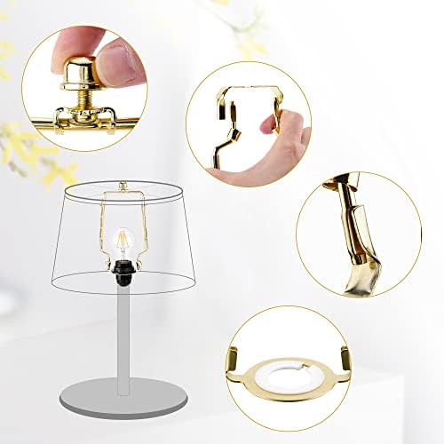 Mornajina Adjustable Lamp Harp Holder Set Gold