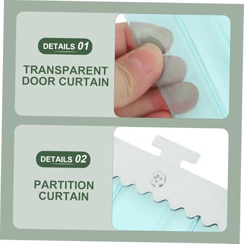 Ciieeo Semi Sheer PVC Strip Curtain for Classroom Shop and Freezer