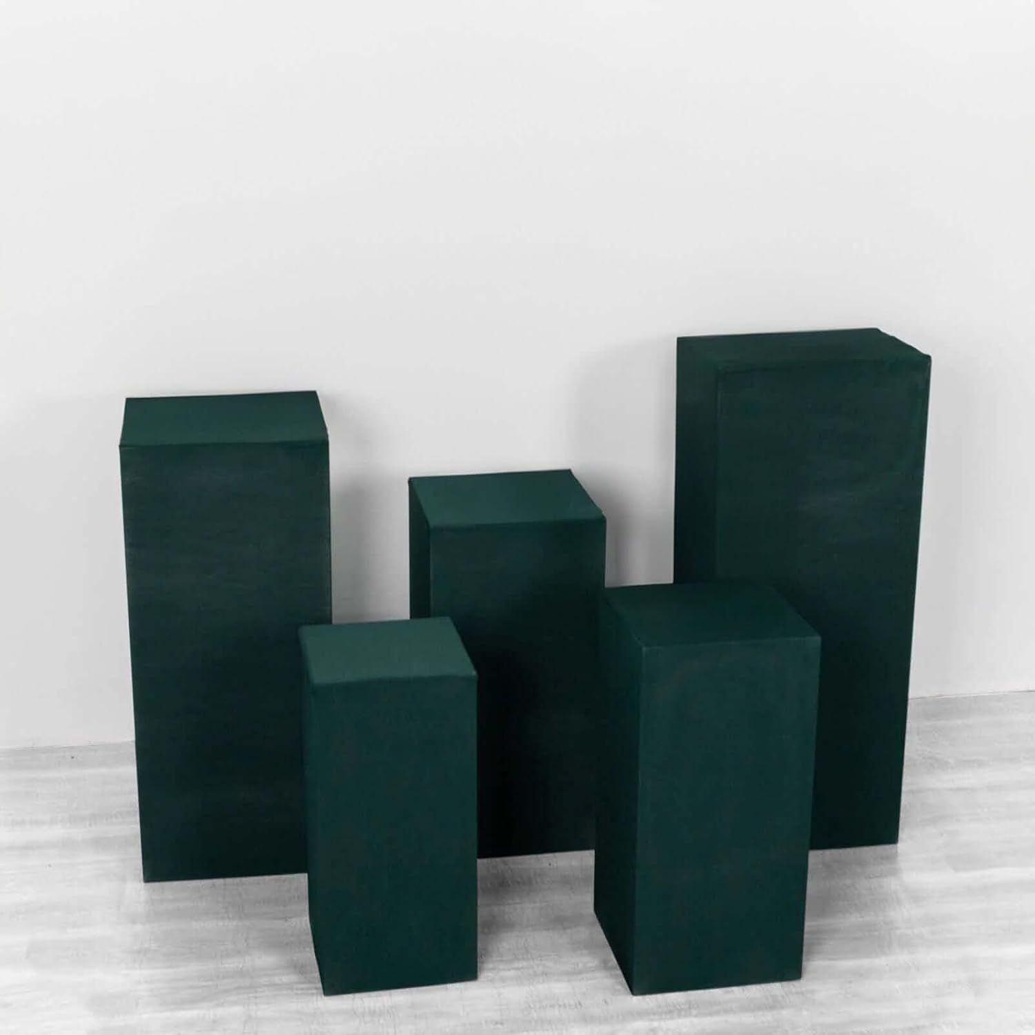 Efavormart Set of 5 Hunter Emerald Green Spandex Display Box Covers