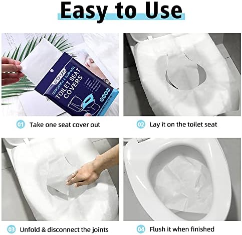 XL 100PCS Toilet Seat Covers - Flushable Disposable Travel Essentials