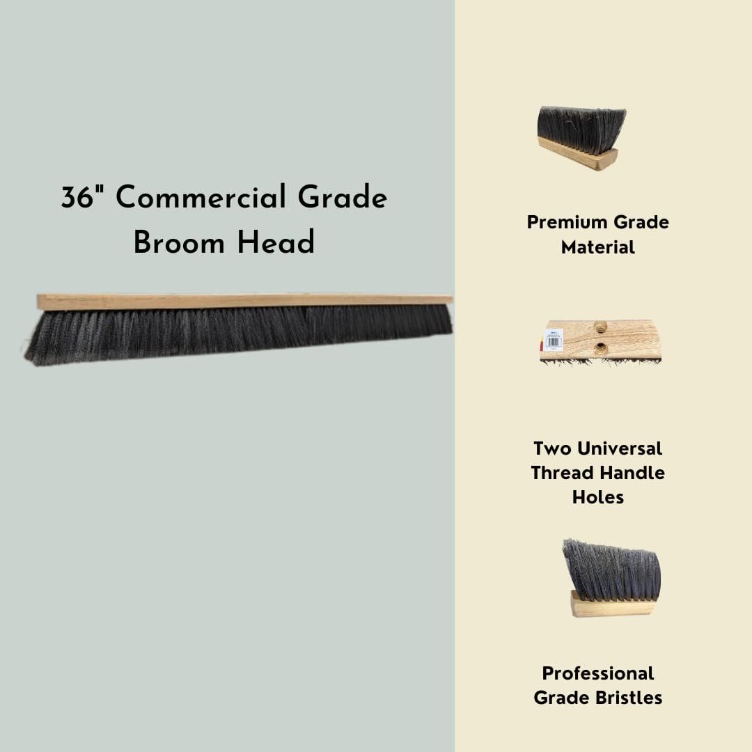 Bristles 4036 36 Inch Indoor Push Broom Head