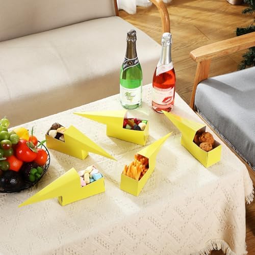 10 Pcs Yellow Lightning Bolt Candy Boxes for Parties