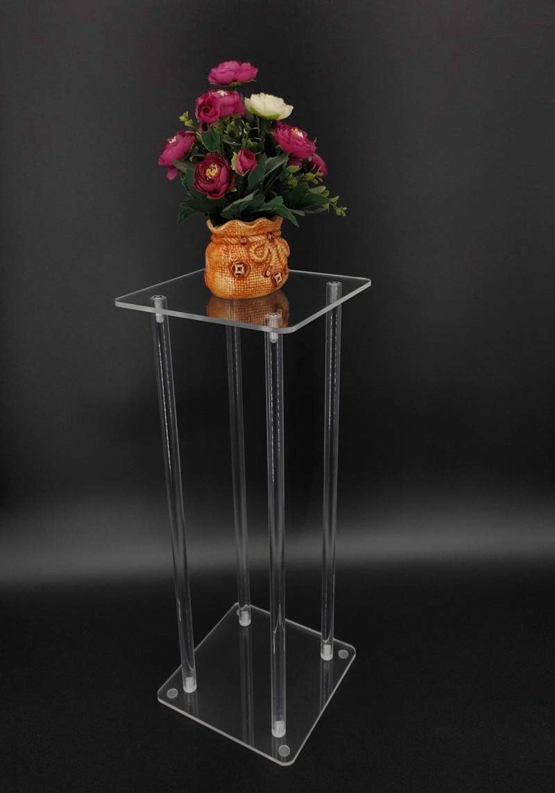 Clear Acrylic Display Riser 24 Inch Tall Pedestal Stand