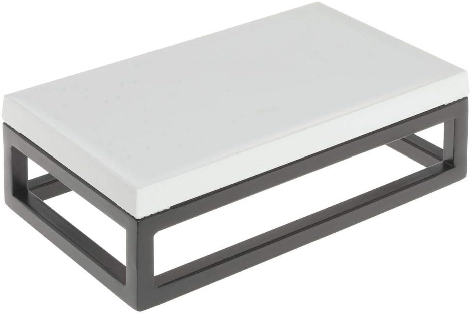 HUBERT Black Display Riser with White Top 3 15 Inch