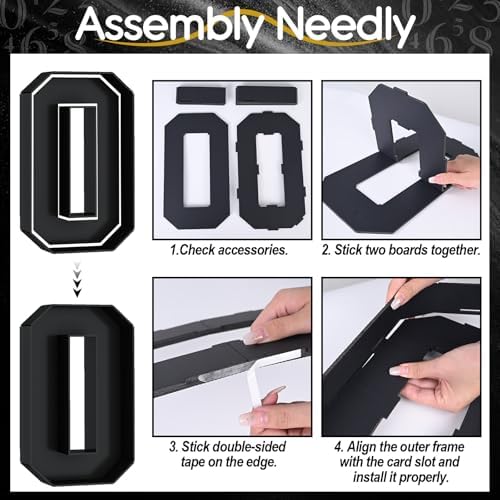 40 Fillable Cardboard Numbers for Birthday Party Decor