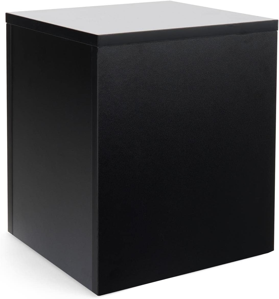Displays2go Black Retail Display Pedestal with Collapsible Design