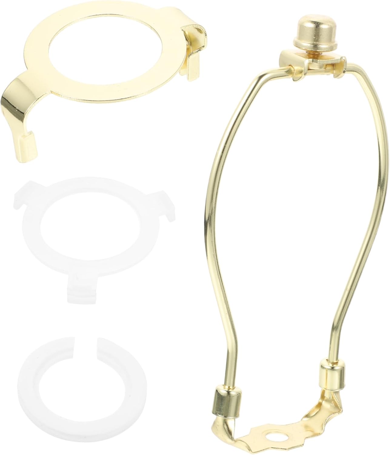 Jojofuny 2sets Heavy Duty Lamp Harp Adapter for Standard Bases and Sturdy Construction