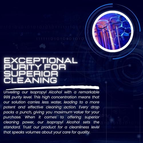 99 Isopropyl Alcohol 8 Quart Bottles with Spray Tops for Industrial Cleaning