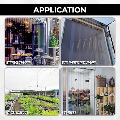 Clear Kit PVC Door Curtain 3x7 ft Heavy Duty