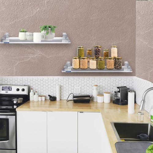 Premium Stainless Steel Wall Shelf with Side Guards