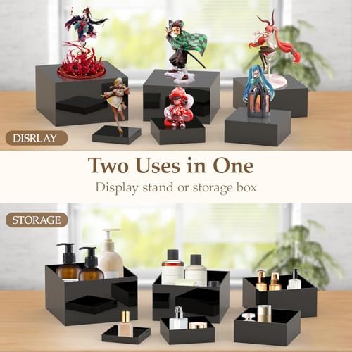 CHONOVO Buffet Risers Set of 6 Acrylic Display Stands