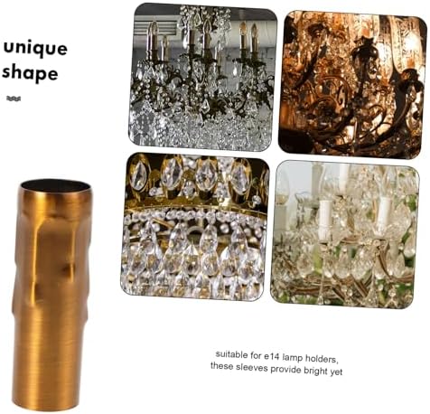 WHAMVOX E14 Lamp Holder Candle Light Sleeve 6pc Vintage Crystal Chandelier Accessory