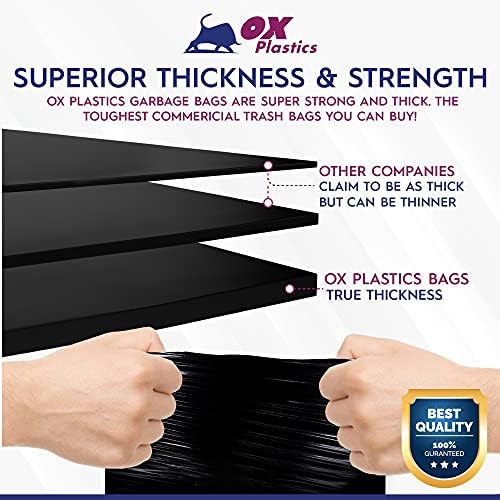 60 Gallon Trash Can Liners 100 Count Extra Heavy Duty