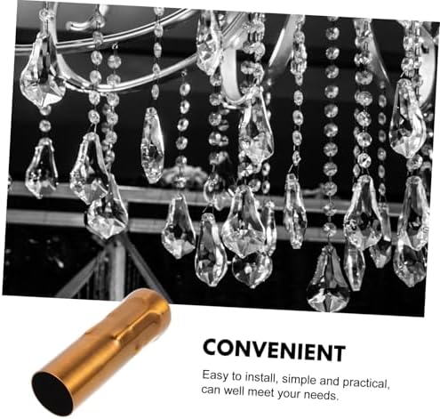 WHAMVOX E14 Lamp Holder Candle Light Sleeve 6pc Vintage Crystal Chandelier Accessory