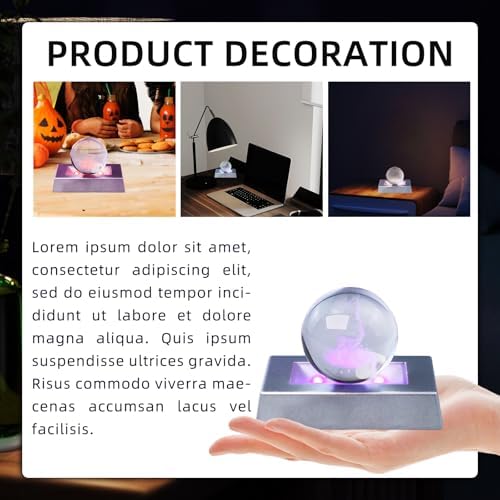LED Light Base Rectangle Display Stand with 7 Color Modes and USB Cable