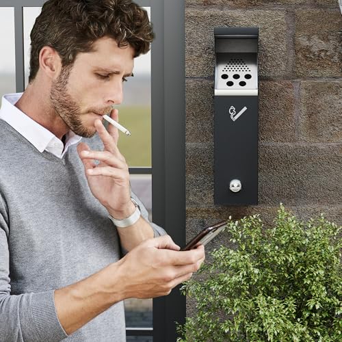 Lukar Commercial Wall Mounted Trash Can with Lock