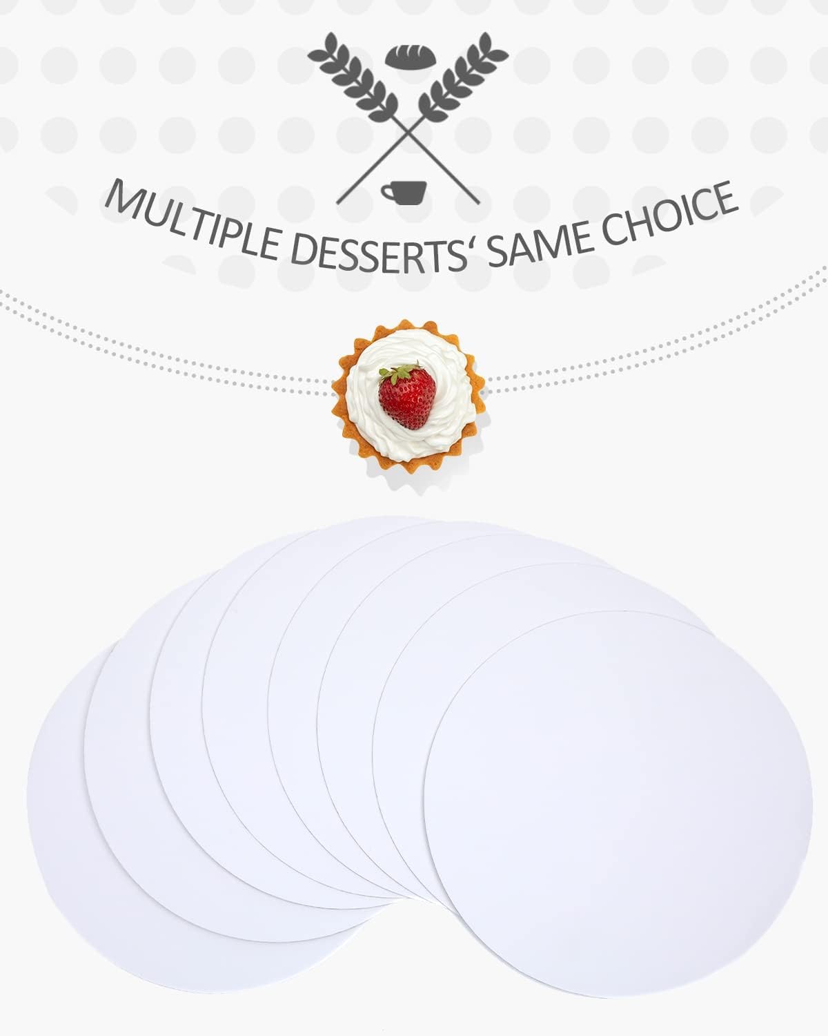Qiqee 11 Inch White Cake Boards 40 Packs