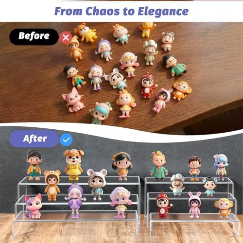 6 Pack Clear Acrylic Display Stands for Cupcakes Perfumes Toys Jewelry and More