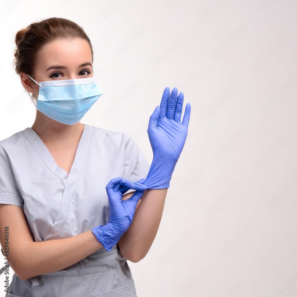 TRICARE MEDICAL Nitrile Exam Gloves 43 Mil Deep Blue