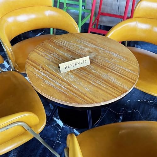 Golden Metal Table Top Reserved Sign Pack of 6