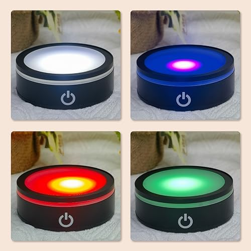 Black LED Light Base for Crystal Art Display