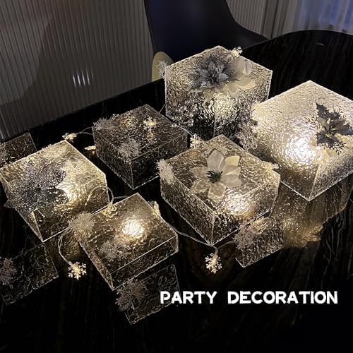 4PCS Acrylic Buffet Risers with Mini Signs Display Stand