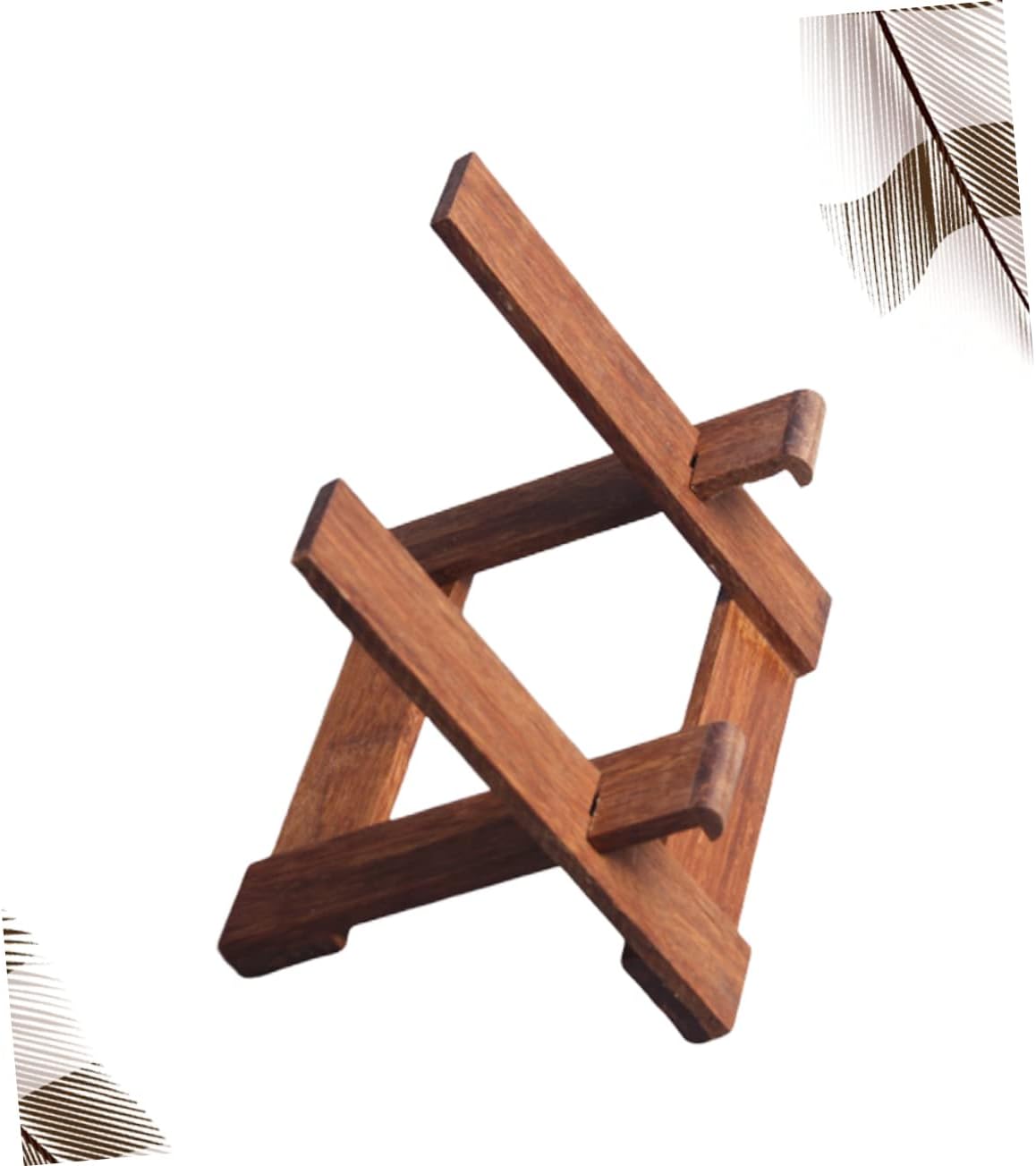 3-Tier Bamboo Tea Cake Holder Stand Adjustable Display Rack
