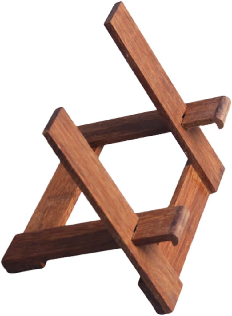 3-Tier Bamboo Tea Cake Holder Stand Adjustable Display Rack