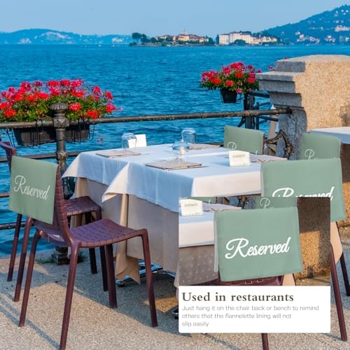 CHENGU 20 Pack Reserved Seating Signs 1181 x 1772 Inches Sage Green