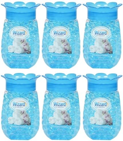6 Wizard Odor Eliminator Gel Beads 12oz for Home and Auto