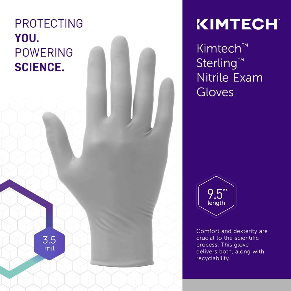 Kimtech Sterling Nitrile Exam Gloves 200 Count Box 95 Small Size