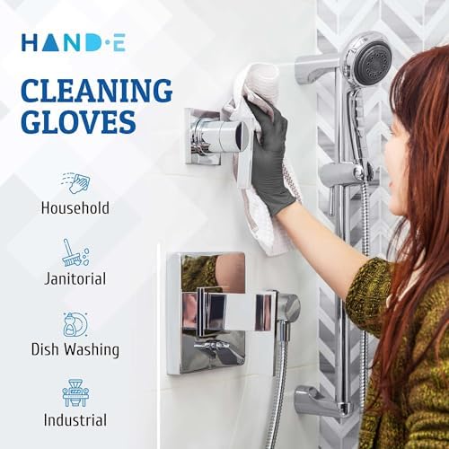 Hand-E Touch Disposable Grey Nitrile Gloves 100 Count