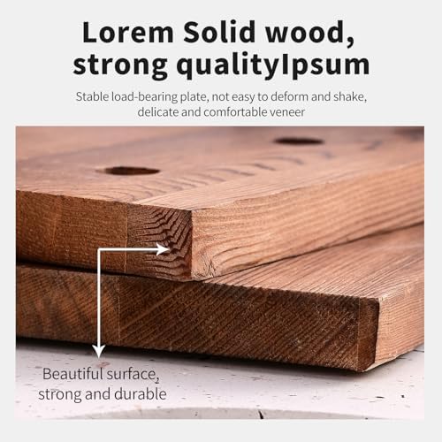 Serene Plum Perforated Wood Pegboard Wall Shelf 2 Sets Charcoal-Grilled Color